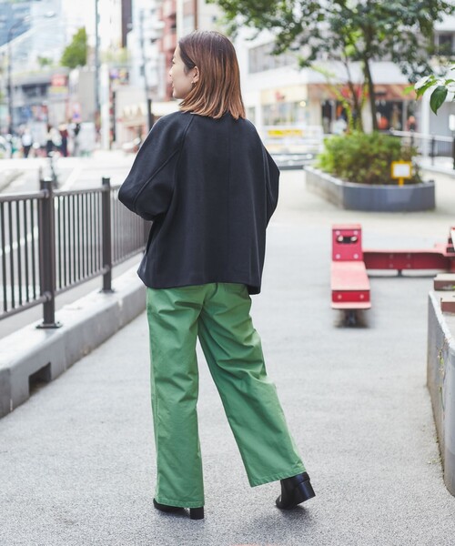 coen（コーエン）の「スタンドネックショートコート（その他アウター・レディース・ライトグレー/ライム/ネイビー・M/L）」の20枚目の写真