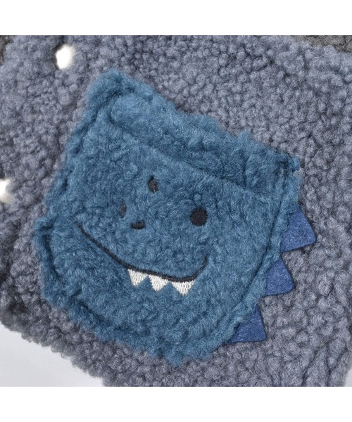 SLAP SLIP BABY（スラップスリップベビー）の「SLAPSLIPBABY/【お揃い】配色切り替え恐竜ポケットボアベストベビー(70~80cm)（ベスト・キッズ・グレー系その他/ベージュ系その他・ONESIZE）」の16枚目の写真