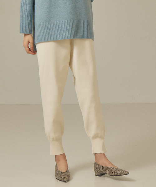 abahouse mavie（アバハウスマヴィ）の「ポリエステルニットジョガーパンツ（その他パンツ・レディース・ホワイト/ブラック/イエロー/ブルー・フリー）」の13枚目の写真