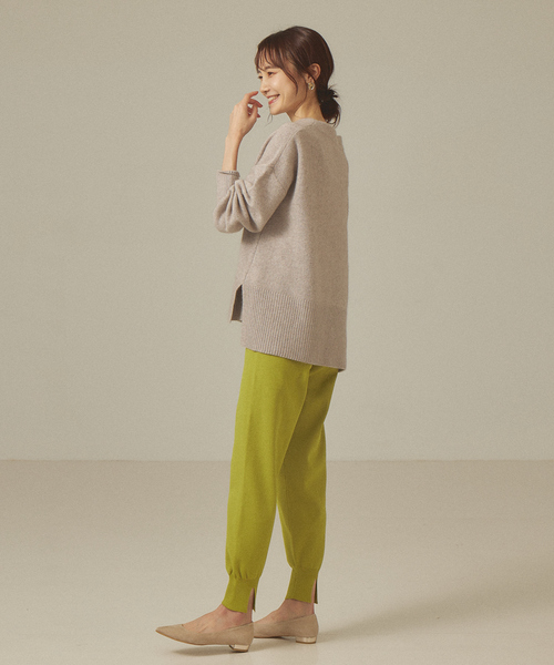 abahouse mavie（アバハウスマヴィ）の「ポリエステルニットジョガーパンツ（その他パンツ・レディース・ホワイト/ブラック/イエロー/ブルー・フリー）」の8枚目の写真