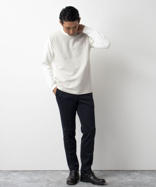 Stutostein Nolley's（シュテットシュタインノーリーズ）の「STORMFLEECE コンビ長袖Tシャツ(蓄熱・軽量・透湿・ストレッチ素材）（Tシャツ/カットソー・メンズ・ホワイト/ブラック・M/L/XL/S）」の15枚目の写真