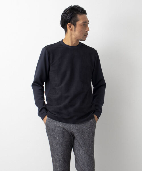 Stutostein Nolley's（シュテットシュタインノーリーズ）の「STORMFLEECE コンビ長袖Tシャツ(蓄熱・軽量・透湿・ストレッチ素材）（Tシャツ/カットソー・メンズ・ホワイト/ブラック・M/L/XL/S）」の9枚目の写真