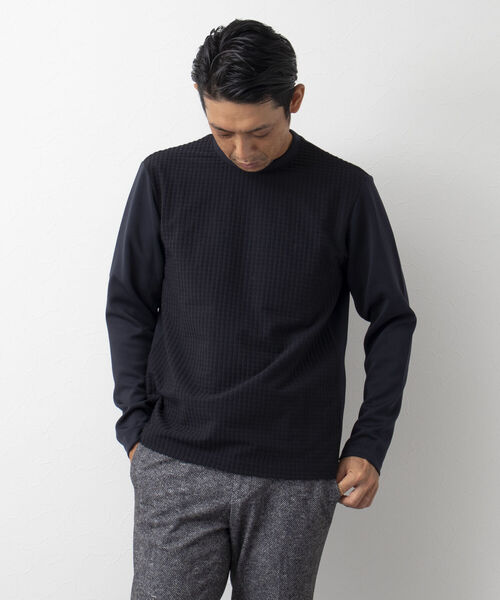 Stutostein Nolley's（シュテットシュタインノーリーズ）の「STORMFLEECE コンビ長袖Tシャツ(蓄熱・軽量・透湿・ストレッチ素材）（Tシャツ/カットソー・メンズ・ホワイト/ブラック・M/L/XL/S）」の11枚目の写真