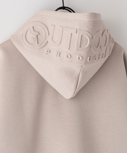 OUTDOOR PRODUCTS(アウトドアプロダクツ)の「【OUTDOOR PRODUCTS/アウトドアプロダクツ】フードエンボスロゴ 防風 ビッグシルエット プルオーバーパーカー(パーカー・メンズ・ブラック/杢グレー/カーキ/ベージュ・MEDIUM/LARGE/X-LARGE)」の4枚目の写真