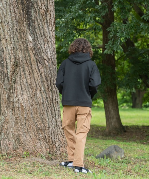 OUTDOOR PRODUCTS(アウトドアプロダクツ)の「【OUTDOOR PRODUCTS/アウトドアプロダクツ】フードエンボスロゴ 防風 ビッグシルエット プルオーバーパーカー(パーカー・メンズ・ブラック/杢グレー/カーキ/ベージュ・MEDIUM/LARGE/X-LARGE)」の9枚目の写真