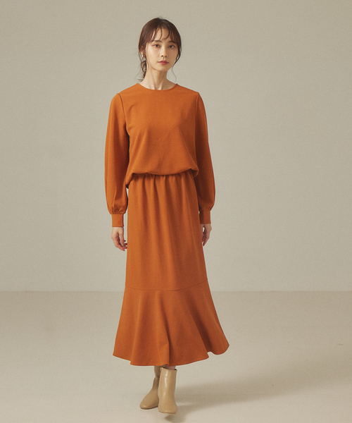 abahouse mavie（アバハウスマヴィ）の「カットジョーゼット2WAYプルオーバー（Tシャツ/カットソー・レディース・ダークオレンジ/ブラック/ホワイト/ピンクベージュ・フリー）」の19枚目の写真