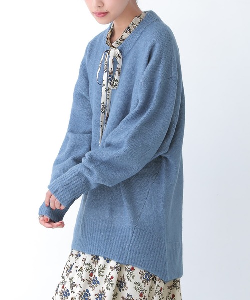 osharewalker(オシャレウォーカー)の「【廃盤】『ミドル丈シンプルコクーンニット』(ニット/セーター・レディース・グレイッシュブルー/マスタード/チャコール/テラコッタ・FREE)」の1枚目の写真