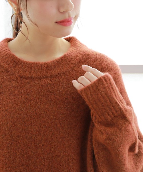 osharewalker(オシャレウォーカー)の「【廃盤】『ミドル丈シンプルコクーンニット』(ニット/セーター・レディース・グレイッシュブルー/マスタード/チャコール/テラコッタ・FREE)」の10枚目の写真