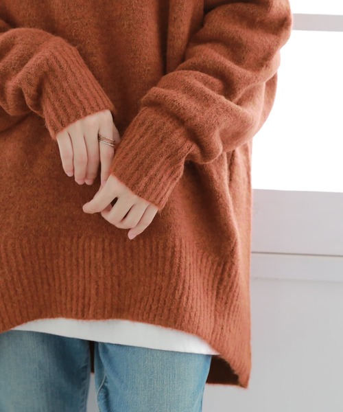 osharewalker(オシャレウォーカー)の「【廃盤】『ミドル丈シンプルコクーンニット』(ニット/セーター・レディース・グレイッシュブルー/マスタード/チャコール/テラコッタ・FREE)」の12枚目の写真