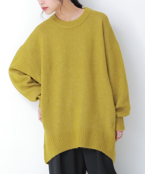 osharewalker(オシャレウォーカー)の「【廃盤】『ミドル丈シンプルコクーンニット』(ニット/セーター・レディース・グレイッシュブルー/マスタード/チャコール/テラコッタ・FREE)」の5枚目の写真