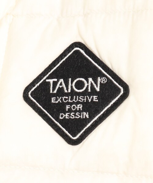 TAION（タイオン）の「TAION(R) ノーカラーダウンジャケット（ダウンジャケット/コート・レディース・サンドベージュ/ブラック/ホワイト系/ライトベージュ/カーキ・00/01/02/03）」の17枚目の写真