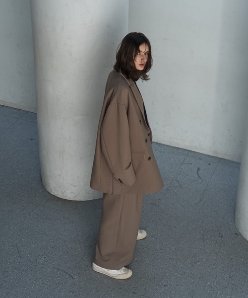 shiki tokyo（シキトウキョウ）の「Wide Straight Layered Pants / ワイドストレートレイヤードパンツ（その他パンツ・メンズ・キャメル/ネイビー・SMALL/MEDIUM/LARGE）」の19枚目の写真