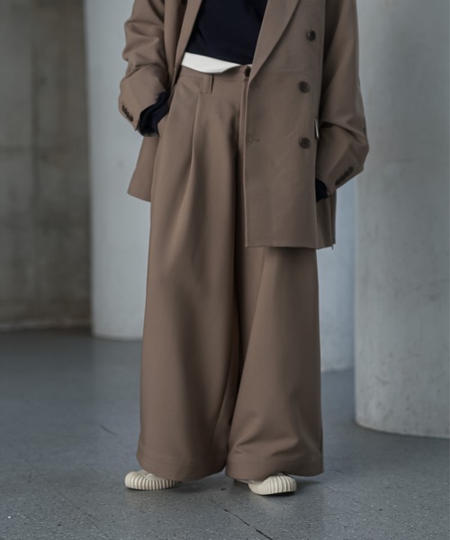 shiki tokyo（シキトウキョウ）の「Wide Straight Layered Pants / ワイドストレートレイヤードパンツ（その他パンツ・メンズ・キャメル/ネイビー・SMALL/MEDIUM/LARGE）」の12枚目の写真