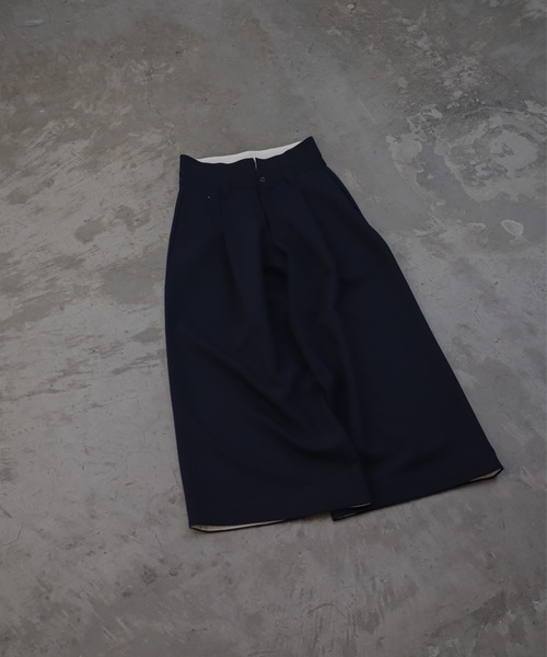 shiki tokyo（シキトウキョウ）の「Wide Straight Layered Pants / ワイドストレートレイヤードパンツ（その他パンツ・メンズ・キャメル/ネイビー・SMALL/MEDIUM/LARGE）」の20枚目の写真