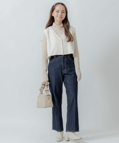 flower（フラワー）の「フラッフィ―レースベスト（ベスト・レディース・アイボリー/ピンク・FREE）」の22枚目の写真