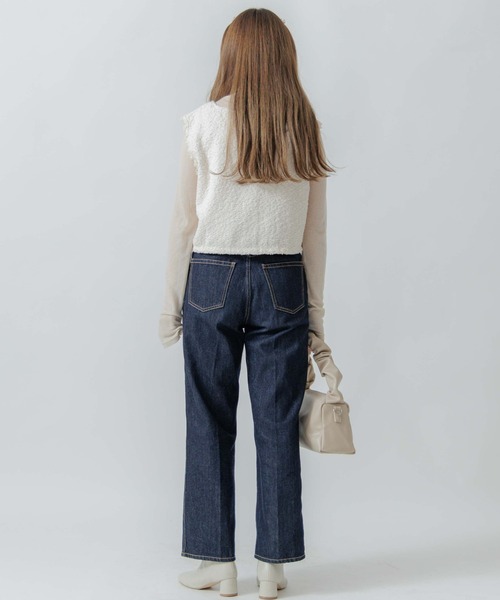 flower（フラワー）の「フラッフィ―レースベスト（ベスト・レディース・アイボリー/ピンク・FREE）」の6枚目の写真