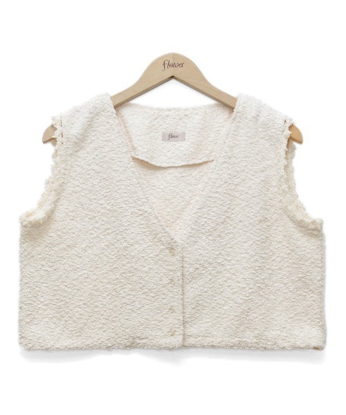 flower（フラワー）の「フラッフィ―レースベスト（ベスト・レディース・アイボリー/ピンク・FREE）」の16枚目の写真