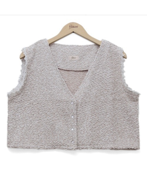 flower（フラワー）の「フラッフィ―レースベスト（ベスト・レディース・アイボリー/ピンク・FREE）」の10枚目の写真