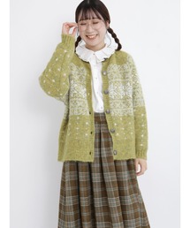 Samansa Mos2 | ノルディック柄カーディガン(カーディガン/ボレロ)