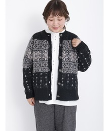 Samansa Mos2 | ノルディック柄カーディガン(カーディガン/ボレロ)