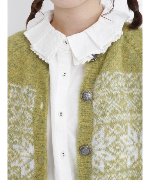 Samansa Mos2（サマンサ モスモス）の「ノルディック柄カーディガン（カーディガン/ボレロ・レディース・ブラウン/イエロー/チャコール・ﾌﾘ-）」の13枚目の写真