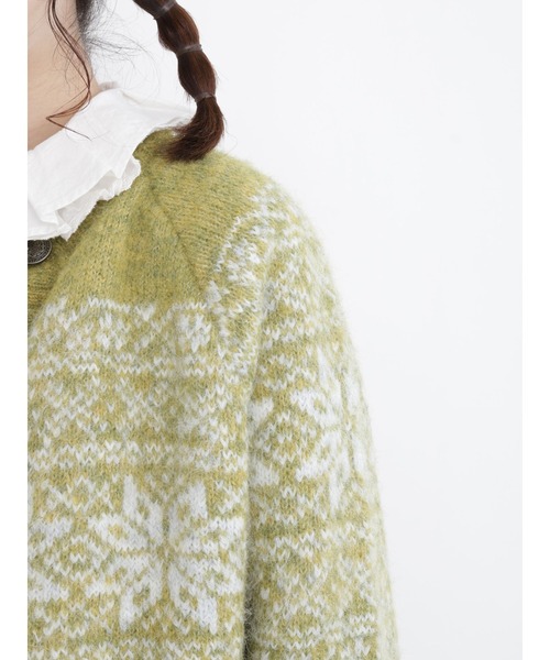 Samansa Mos2（サマンサ モスモス）の「ノルディック柄カーディガン（カーディガン/ボレロ・レディース・ブラウン/イエロー/チャコール・ﾌﾘ-）」の14枚目の写真