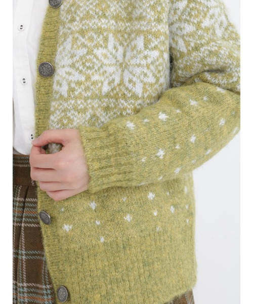 Samansa Mos2（サマンサ モスモス）の「ノルディック柄カーディガン（カーディガン/ボレロ・レディース・ブラウン/イエロー/チャコール・ﾌﾘ-）」の15枚目の写真