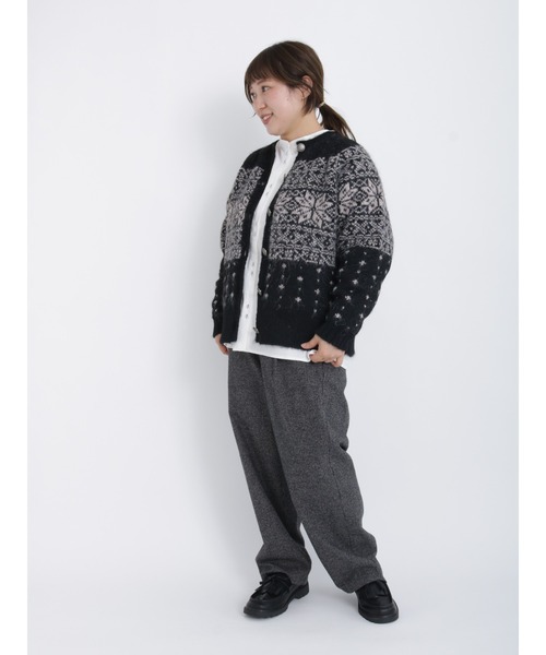 Samansa Mos2（サマンサ モスモス）の「ノルディック柄カーディガン（カーディガン/ボレロ・レディース・ブラウン/イエロー/チャコール・ﾌﾘ-）」の4枚目の写真