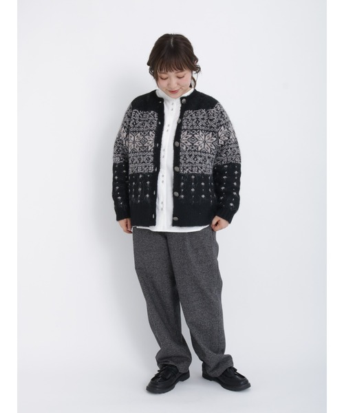 Samansa Mos2（サマンサ モスモス）の「ノルディック柄カーディガン（カーディガン/ボレロ・レディース・ブラウン/イエロー/チャコール・ﾌﾘ-）」の5枚目の写真