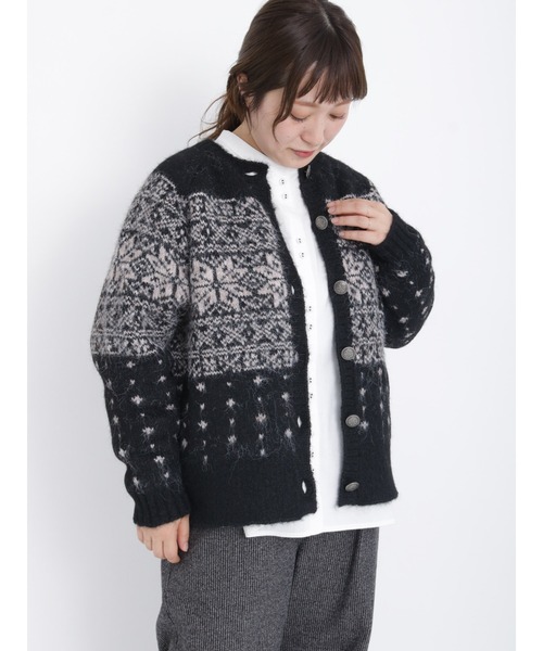 Samansa Mos2（サマンサ モスモス）の「ノルディック柄カーディガン（カーディガン/ボレロ・レディース・ブラウン/イエロー/チャコール・ﾌﾘ-）」の6枚目の写真