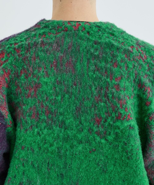 WRAPINKNOT（ラッピンノット）の「OIL PAINTING IMAGE MOHAIR CARDIGAN（カーディガン/ボレロ・メンズ・グリーン・2/3）」の13枚目の写真