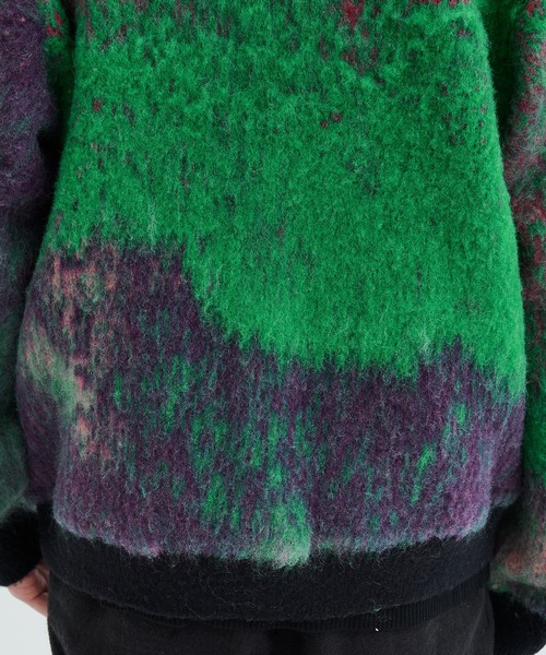 WRAPINKNOT（ラッピンノット）の「OIL PAINTING IMAGE MOHAIR CARDIGAN（カーディガン/ボレロ・メンズ・グリーン・2/3）」の14枚目の写真