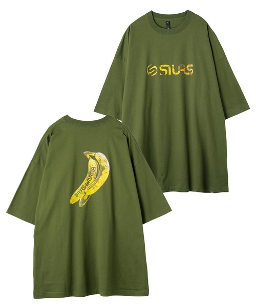 SILAS（サイラス）の「BANANA PRINT WIDE S/S TEE（Tシャツ/カットソー・メンズ・オリーブ/ホワイト/ブラック・M/L/XL）」の3枚目の写真