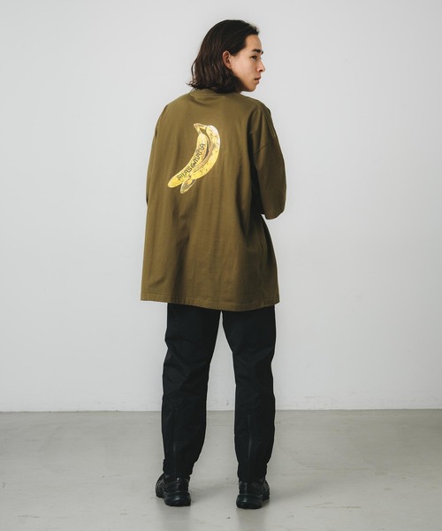 SILAS（サイラス）の「BANANA PRINT WIDE S/S TEE（Tシャツ/カットソー・メンズ・オリーブ/ホワイト/ブラック・M/L/XL）」の11枚目の写真