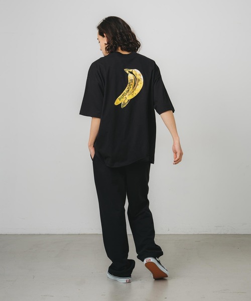 SILAS（サイラス）の「BANANA PRINT WIDE S/S TEE（Tシャツ/カットソー・メンズ・オリーブ/ホワイト/ブラック・M/L/XL）」の22枚目の写真