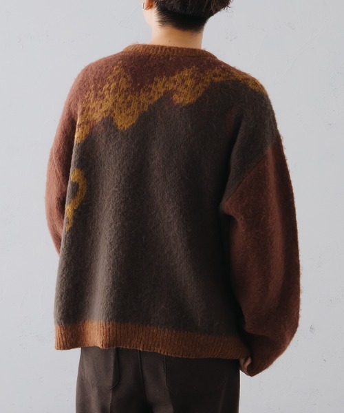 epnok(エプノック)の「モヘアライクランダムカラーニット(ニット/セーター・メンズ・ブルー/テラコッタ/マスタード・SMALL/MEDIUM/LARGE)」の13枚目の写真