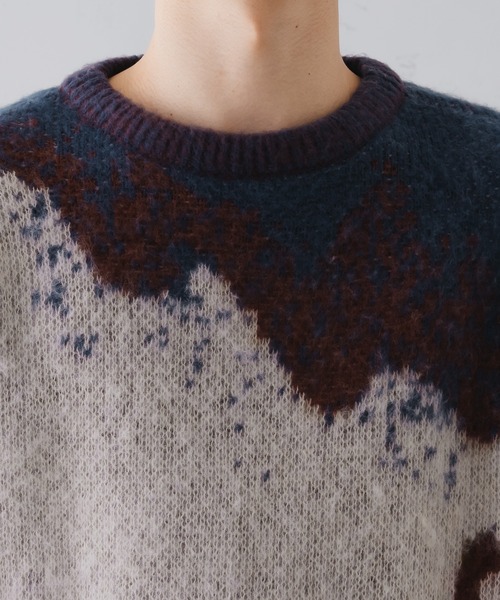 epnok(エプノック)の「モヘアライクランダムカラーニット(ニット/セーター・メンズ・ブルー/テラコッタ/マスタード・SMALL/MEDIUM/LARGE)」の11枚目の写真