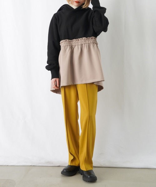 LC/LLL ペプラム切替パーカープルオーバー