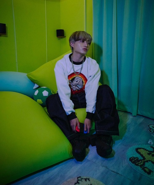 GALFY/ガルフィー】カラフルデニムカーゴパンツ