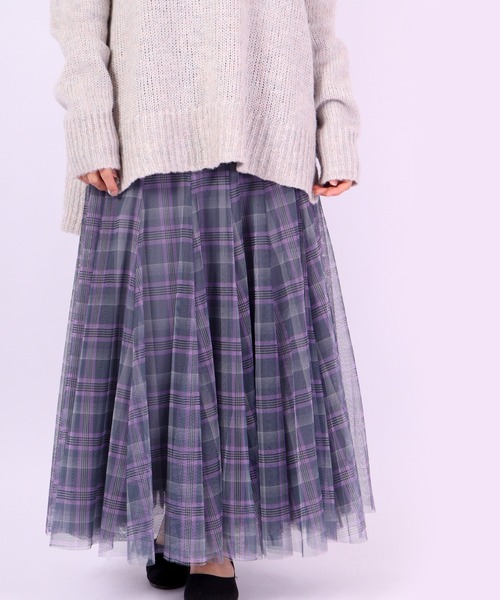 TRANOI（トラノイ）の「TRANOI. チュールスカート チェック