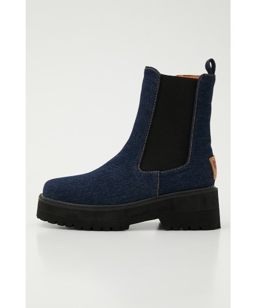 RODEO CROWNS WIDE BOWL（ロデオクラウンズワイドボウル）の「SIDE GORE SHORT BOOTS 2（ブーツ・レディース・ホワイト/ダークブルー・SMALL/LARGE/MEDIUM）」の2枚目の写真