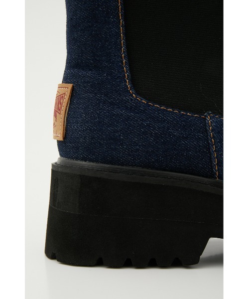 RODEO CROWNS WIDE BOWL（ロデオクラウンズワイドボウル）の「SIDE GORE SHORT BOOTS 2（ブーツ・レディース・ホワイト/ダークブルー・SMALL/LARGE/MEDIUM）」の3枚目の写真