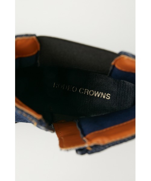 RODEO CROWNS WIDE BOWL（ロデオクラウンズワイドボウル）の「SIDE GORE SHORT BOOTS 2（ブーツ・レディース・ホワイト/ダークブルー・SMALL/LARGE/MEDIUM）」の19枚目の写真