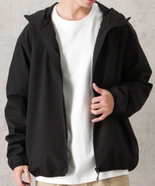 NAVY（ネイビー）の「【撥水 防風 ストレッチ 防花粉】NAVY オールウェザー裏メッシュパーカー アウター（パーカー・メンズ・レッド/イエロー/ベージュ/ブラック/ブルーグリーン/ブルー/ネイビー・L/M）」の2枚目の写真