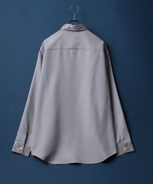 ANPAS(アンパス)の「ANPAS Twill Fabric Oversize Jacquard Separated Shirt/ANPAS 別注 ツイル オーバーサイズ ジャガード クレリックシャツ(シャツ/ブラウス・メンズ・ホワイト/ライトグレー/ワイン/グレイッシュベージュ/ブラック・M/L)」の6枚目の写真