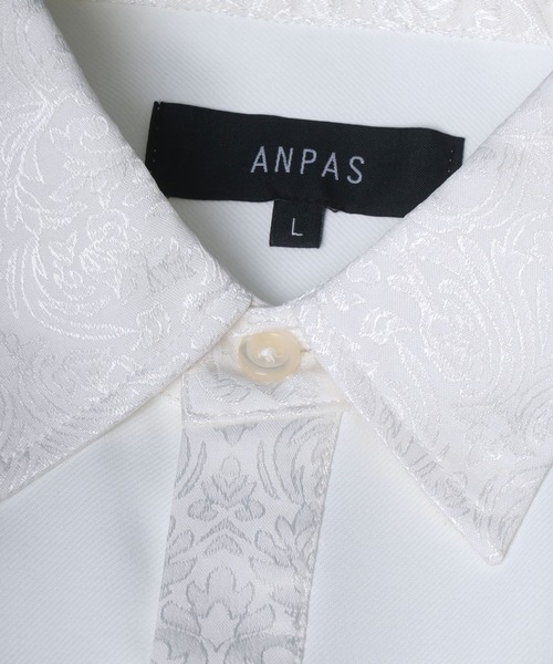 ANPAS(アンパス)の「ANPAS Twill Fabric Oversize Jacquard Separated Shirt/ANPAS 別注 ツイル オーバーサイズ ジャガード クレリックシャツ(シャツ/ブラウス・メンズ・ホワイト/ライトグレー/ワイン/グレイッシュベージュ/ブラック・M/L)」の8枚目の写真