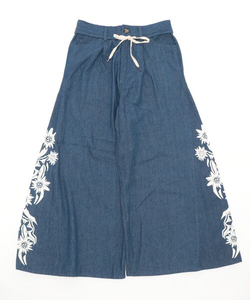 チャイハネ（チャイハネ）の「【チャイハネ】ヒピデデニムワイドパンツ（デニムパンツ・レディース・ダークブルー/ライトブルー・FREE）」の3枚目の写真