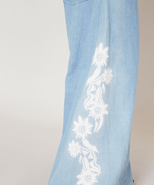 チャイハネ（チャイハネ）の「【チャイハネ】ヒピデデニムワイドパンツ（デニムパンツ・レディース・ダークブルー/ライトブルー・FREE）」の9枚目の写真