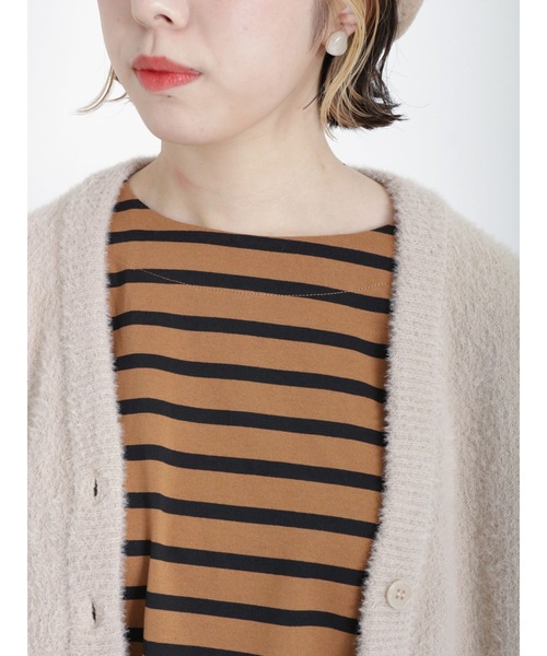 Samansa Mos2（サマンサ モスモス）の「シャギーVネックカーディガン（カーディガン/ボレロ・レディース・ブルー/ブラック/ピンク/ベージュ・ﾌﾘ-）」の19枚目の写真