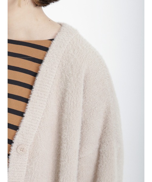 Samansa Mos2（サマンサ モスモス）の「シャギーVネックカーディガン（カーディガン/ボレロ・レディース・ブルー/ブラック/ピンク/ベージュ・ﾌﾘ-）」の20枚目の写真